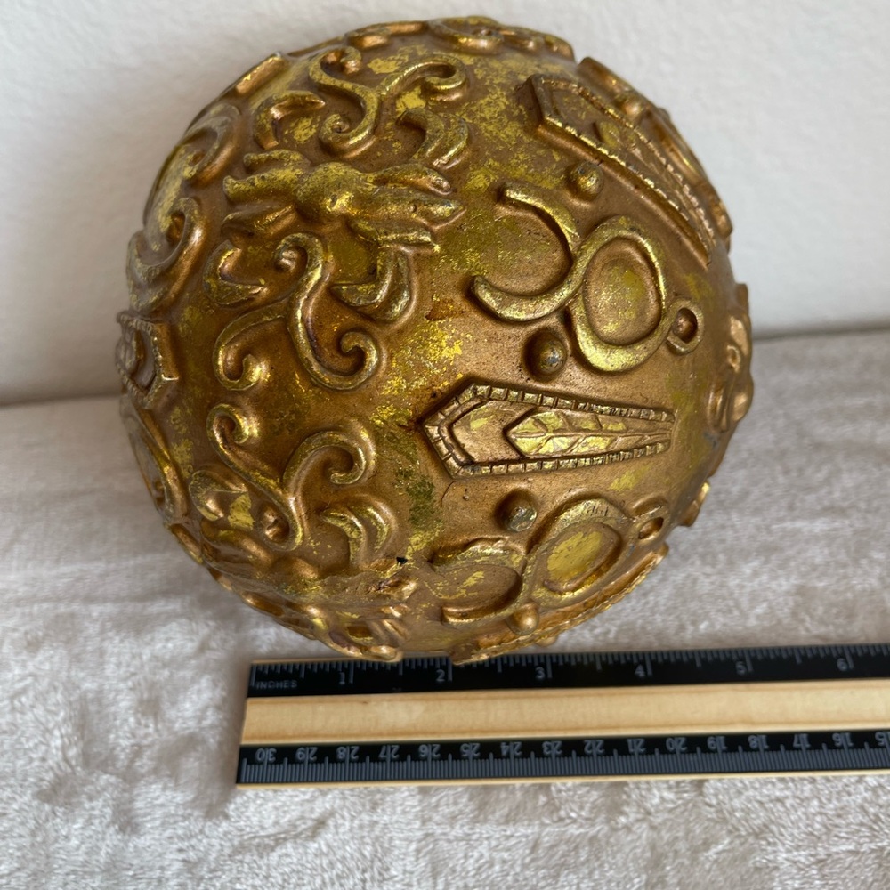 Ornate Gold Decorative Sphere‎ - Picture 2 of 4